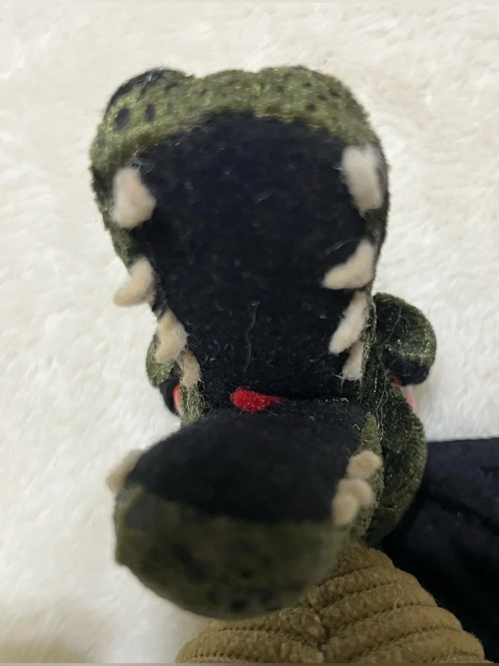 Gund Harry Potter Norbert Plush Dragon #7058 2001 Warner Bros Green Beanie Shiny